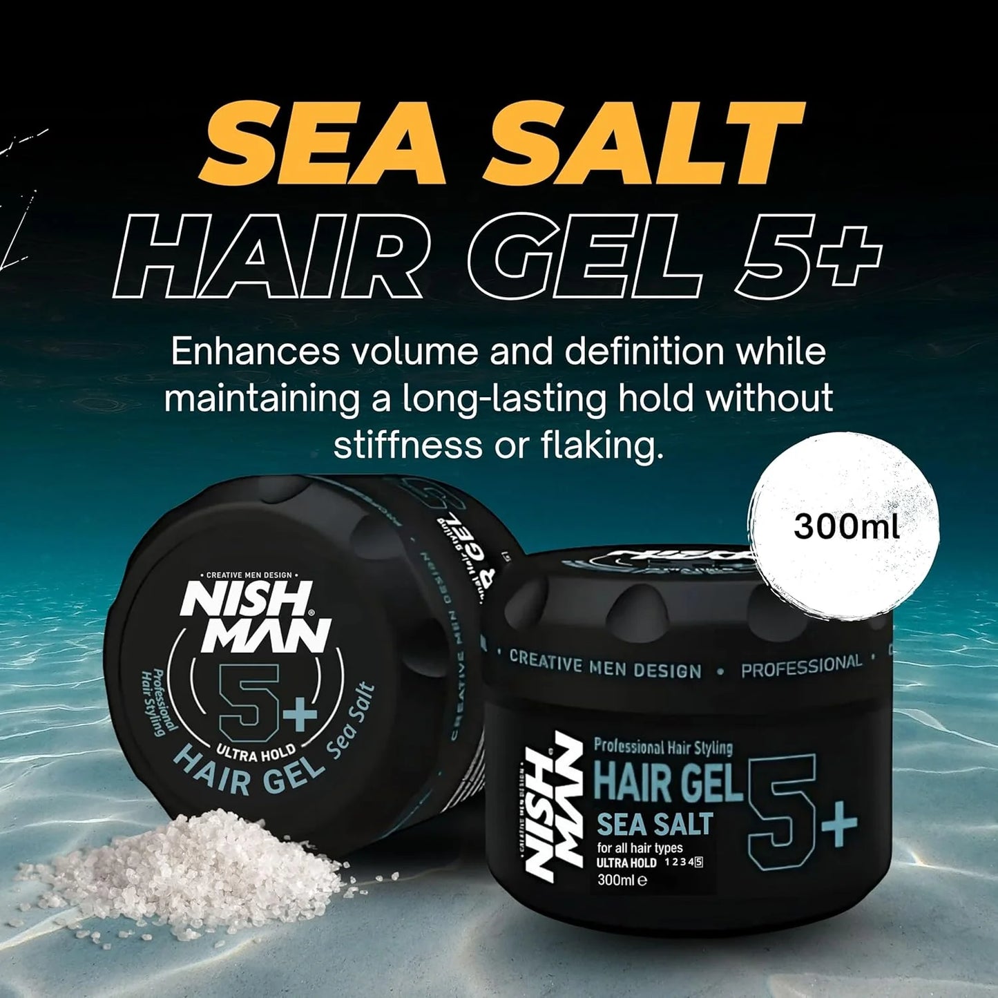 Nishman Hair Gel Sea Salt 300ml 